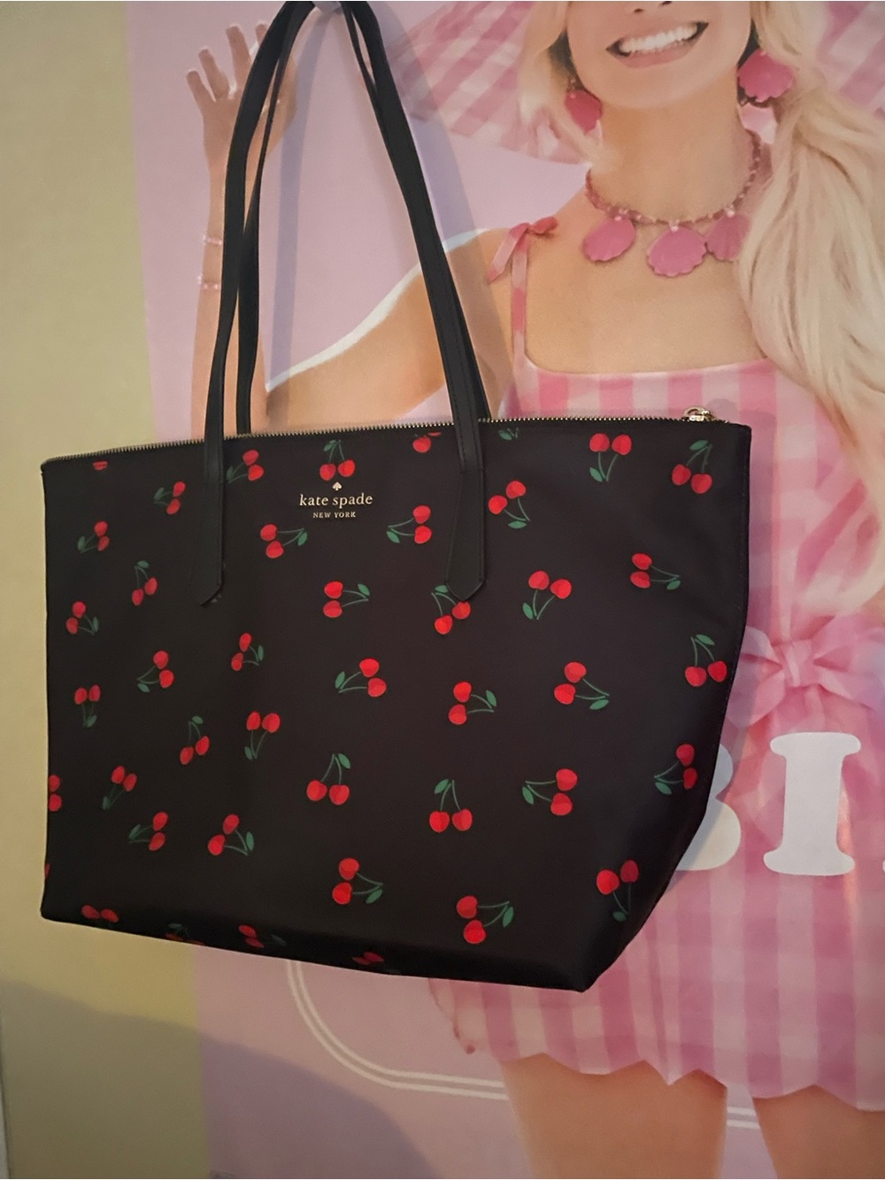 kate spade Black Cherry Print Tote